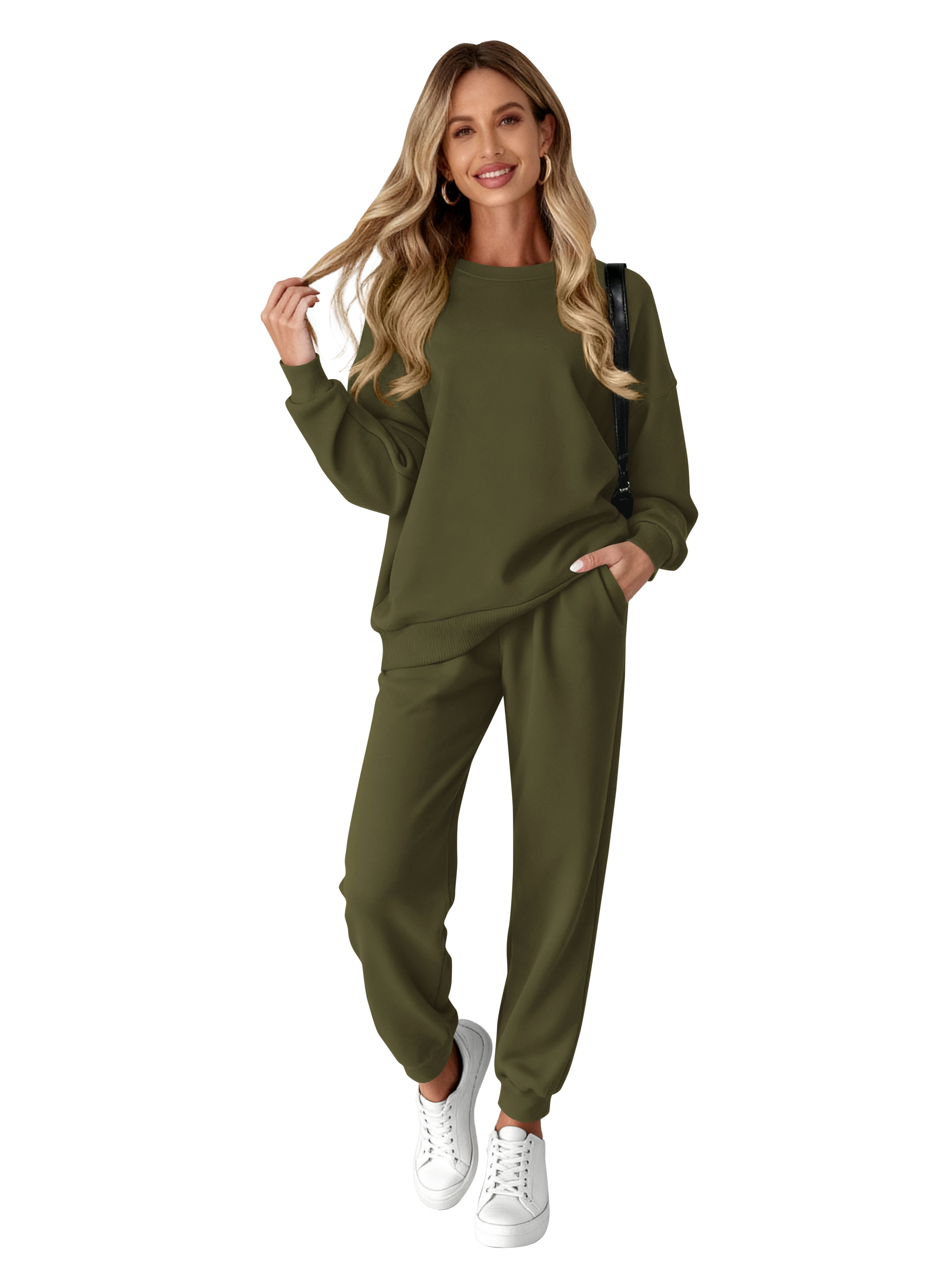 KIRUNDO Sweatsuits Women 2 Piece Outfit Matching Workout Lounge Sets Fall Fashion Clothing Tracksuit Airport Outfits 2025