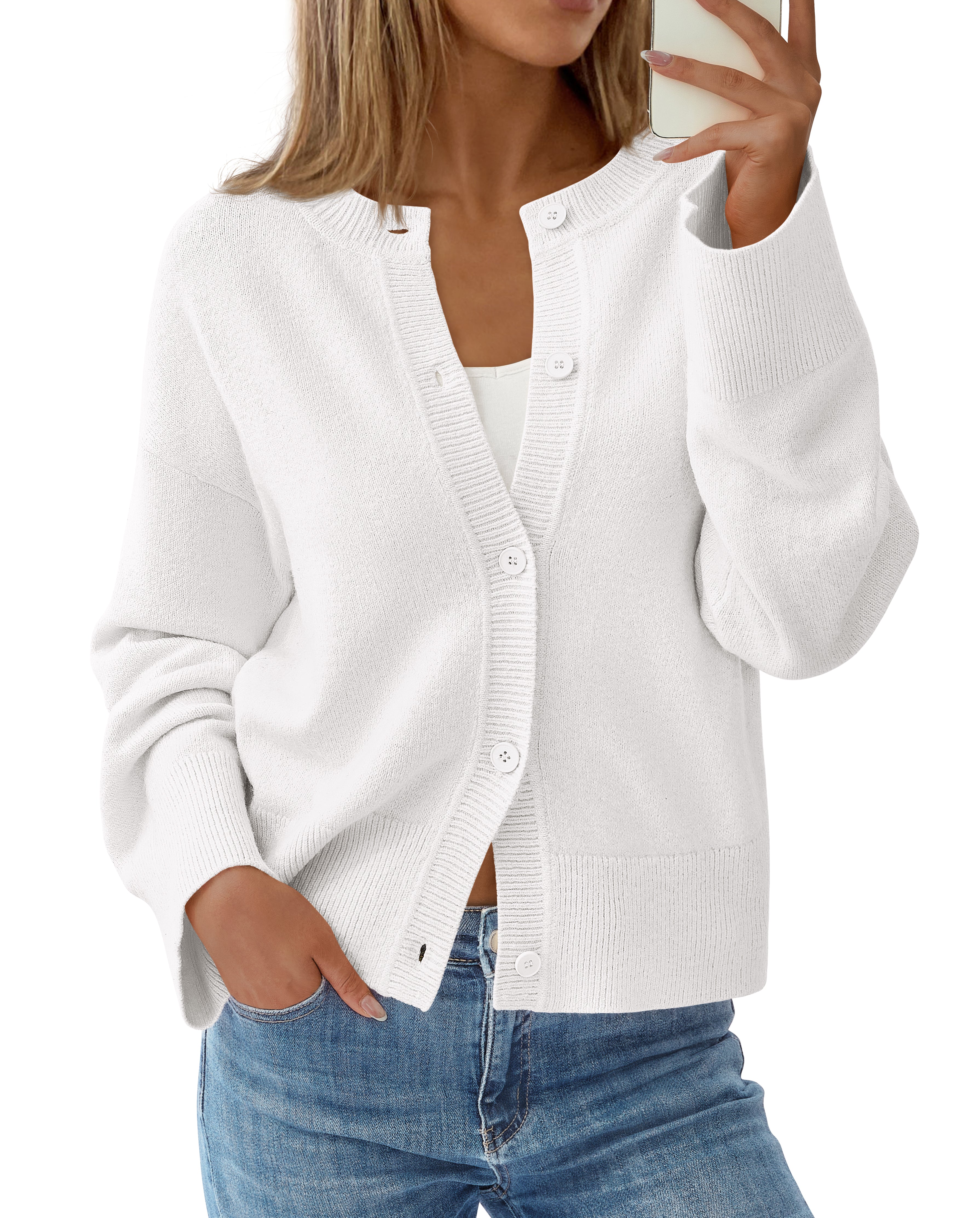 KIRUNDO Cardigan Sweaters for Women Fall Trendy Long Sleeve Chunky Knit Button Up Oversized Winter Jacket Casual Outwear