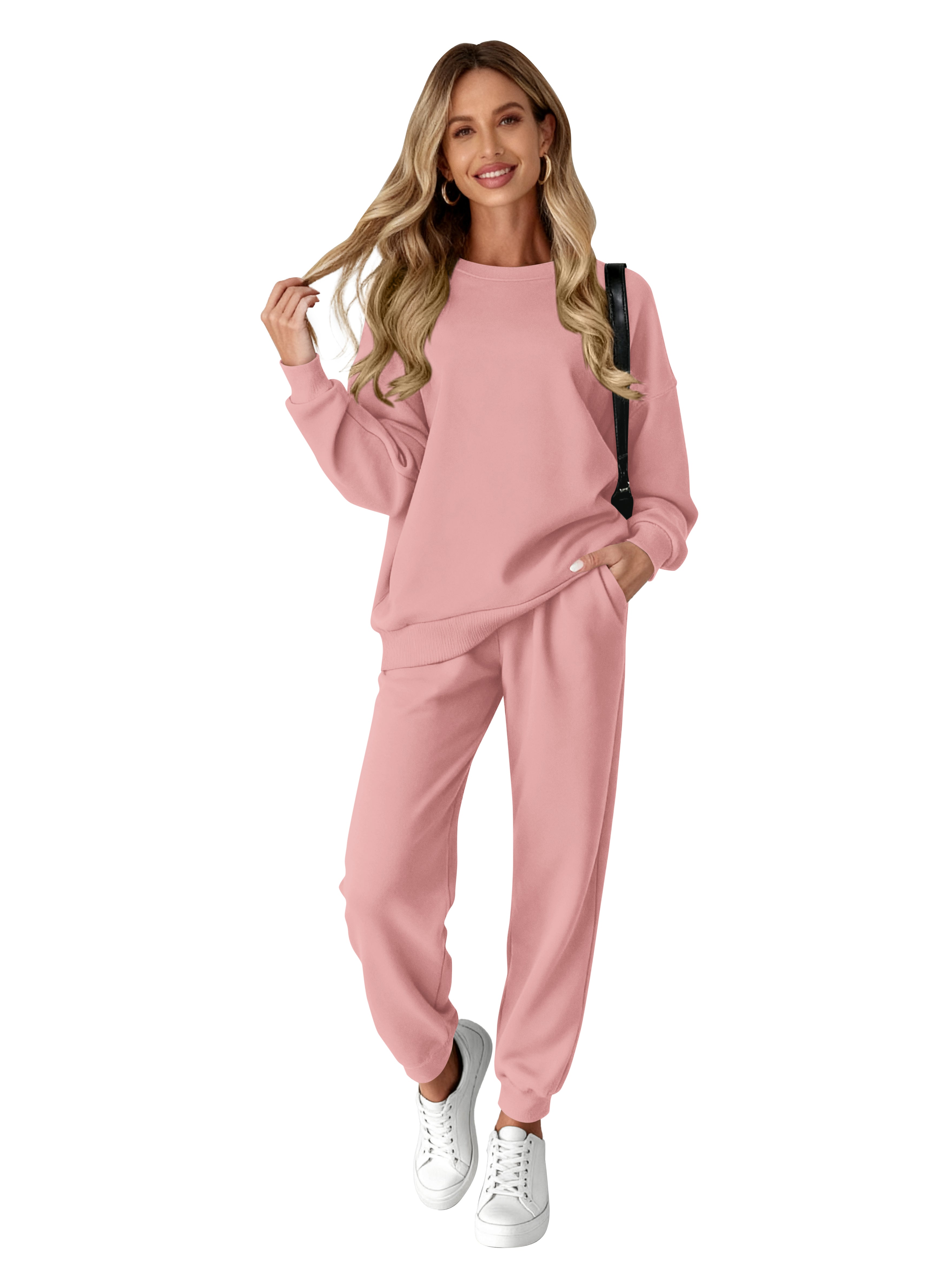 KIRUNDO Sweatsuits Women 2 Piece Outfit Matching Workout Lounge Sets Fall Fashion Clothing Tracksuit Airport Outfits 2025