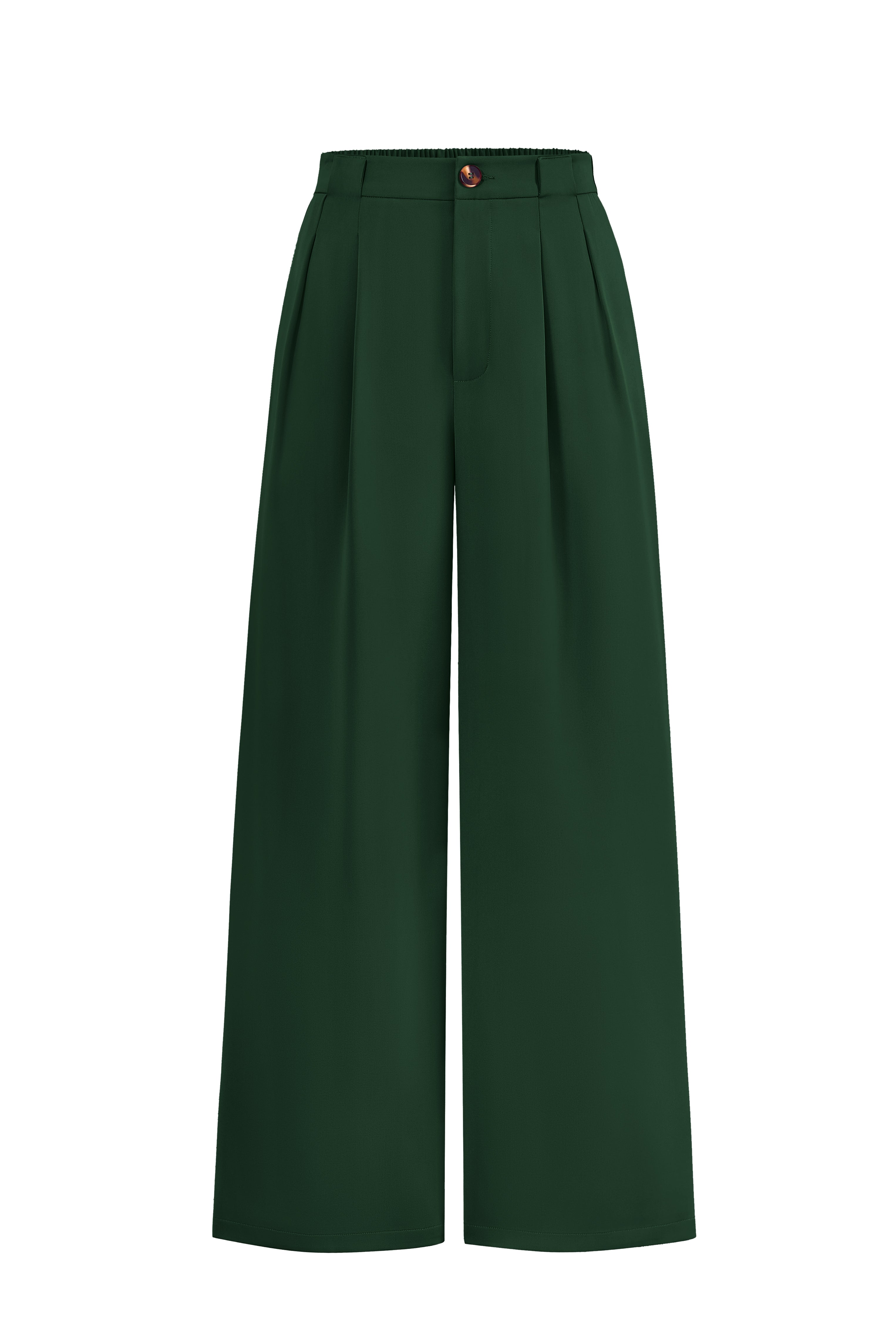 KIRUNDO Wide Leg Dress Pants for Women High Waisted Office Work Trousers Business Casual Slacks Button Flowy Palazzo Pant