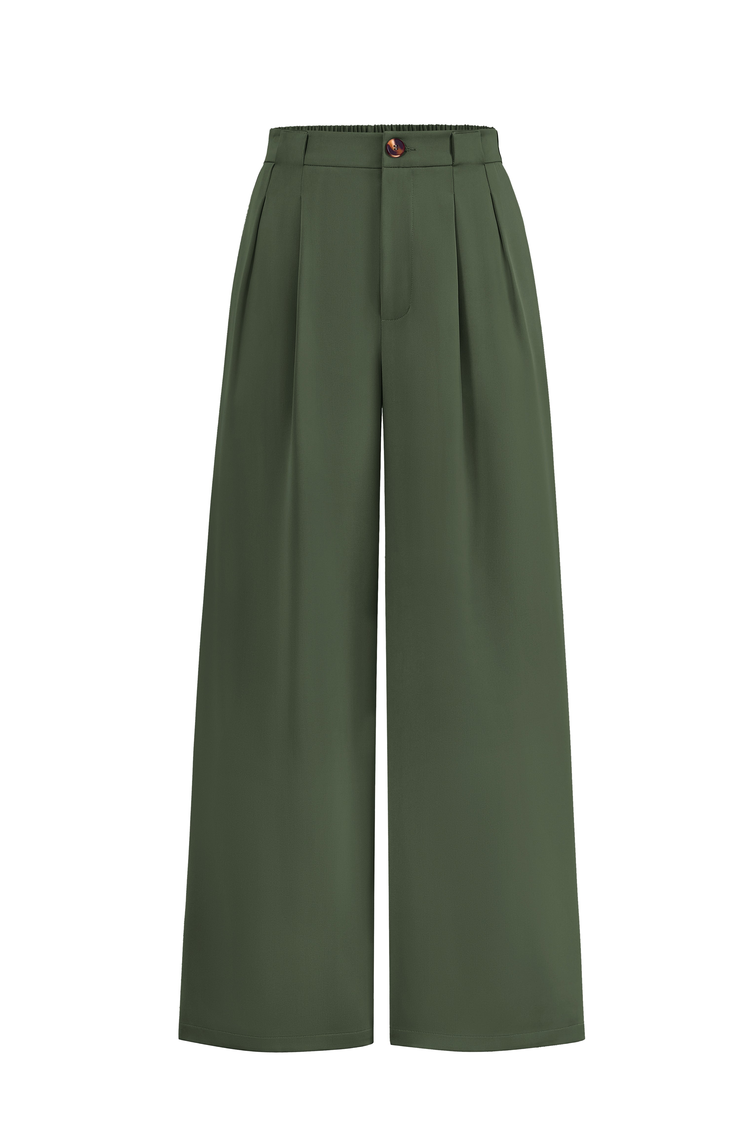 KIRUNDO Wide Leg Dress Pants for Women High Waisted Office Work Trousers Business Casual Slacks Button Flowy Palazzo Pant