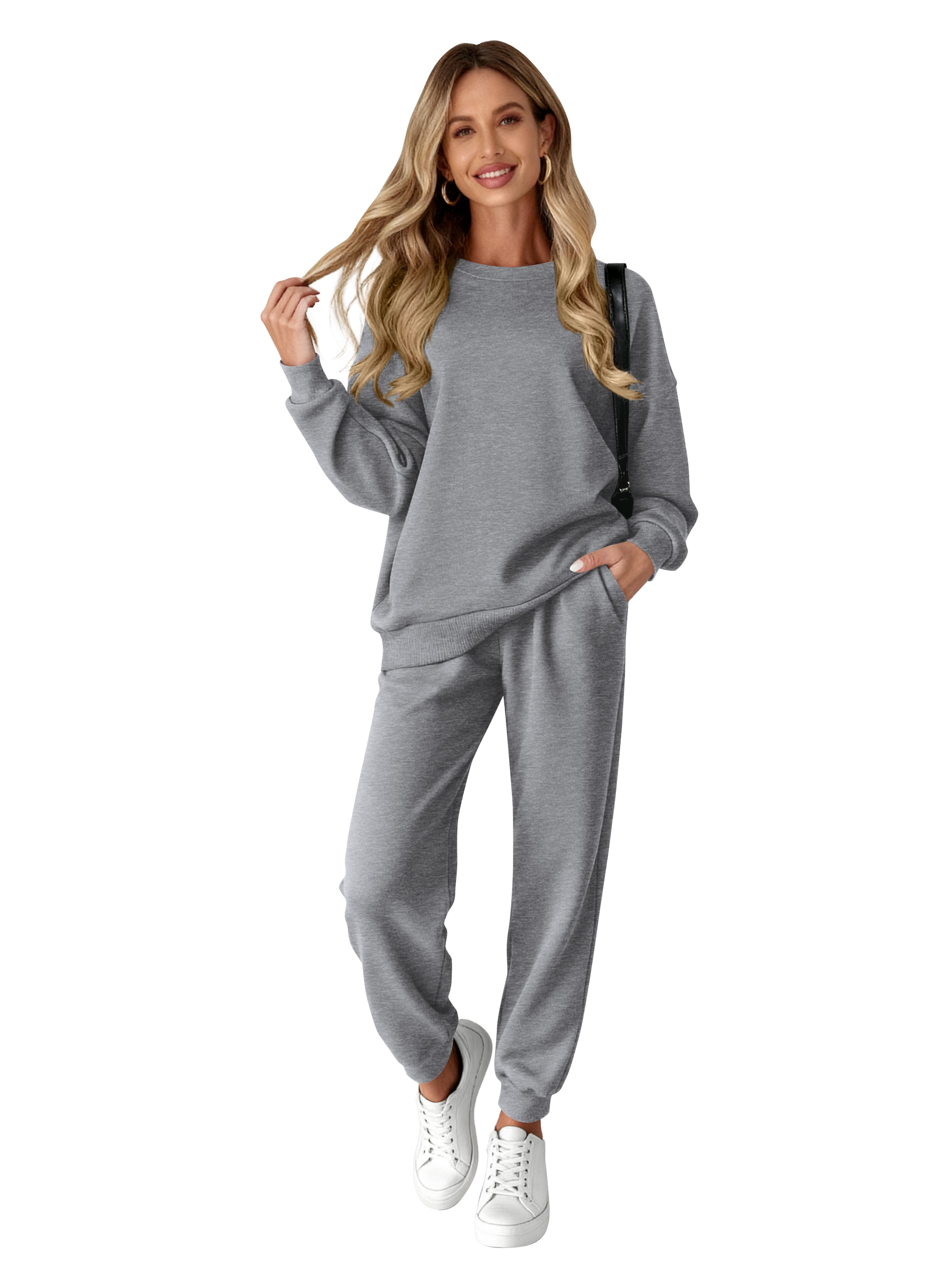 KIRUNDO Sweatsuits Women 2 Piece Outfit Matching Workout Lounge Sets Fall Fashion Clothing Tracksuit Airport Outfits 2025