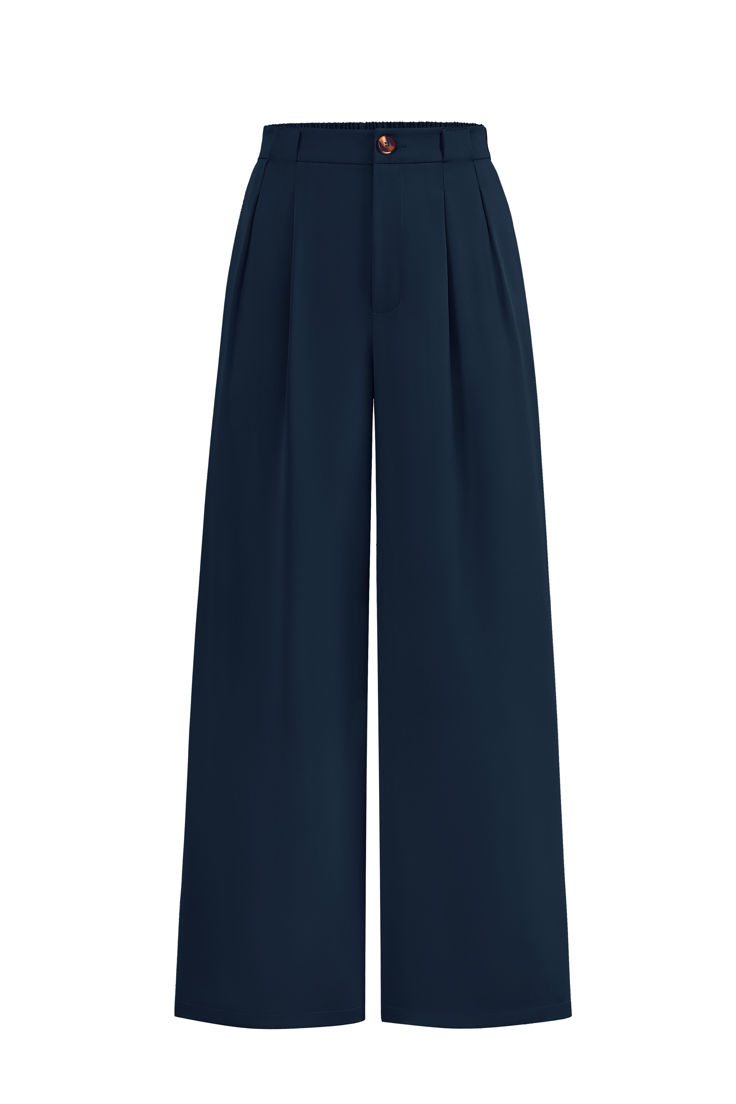 KIRUNDO Wide Leg Dress Pants for Women High Waisted Office Work Trousers Business Casual Slacks Button Flowy Palazzo Pant