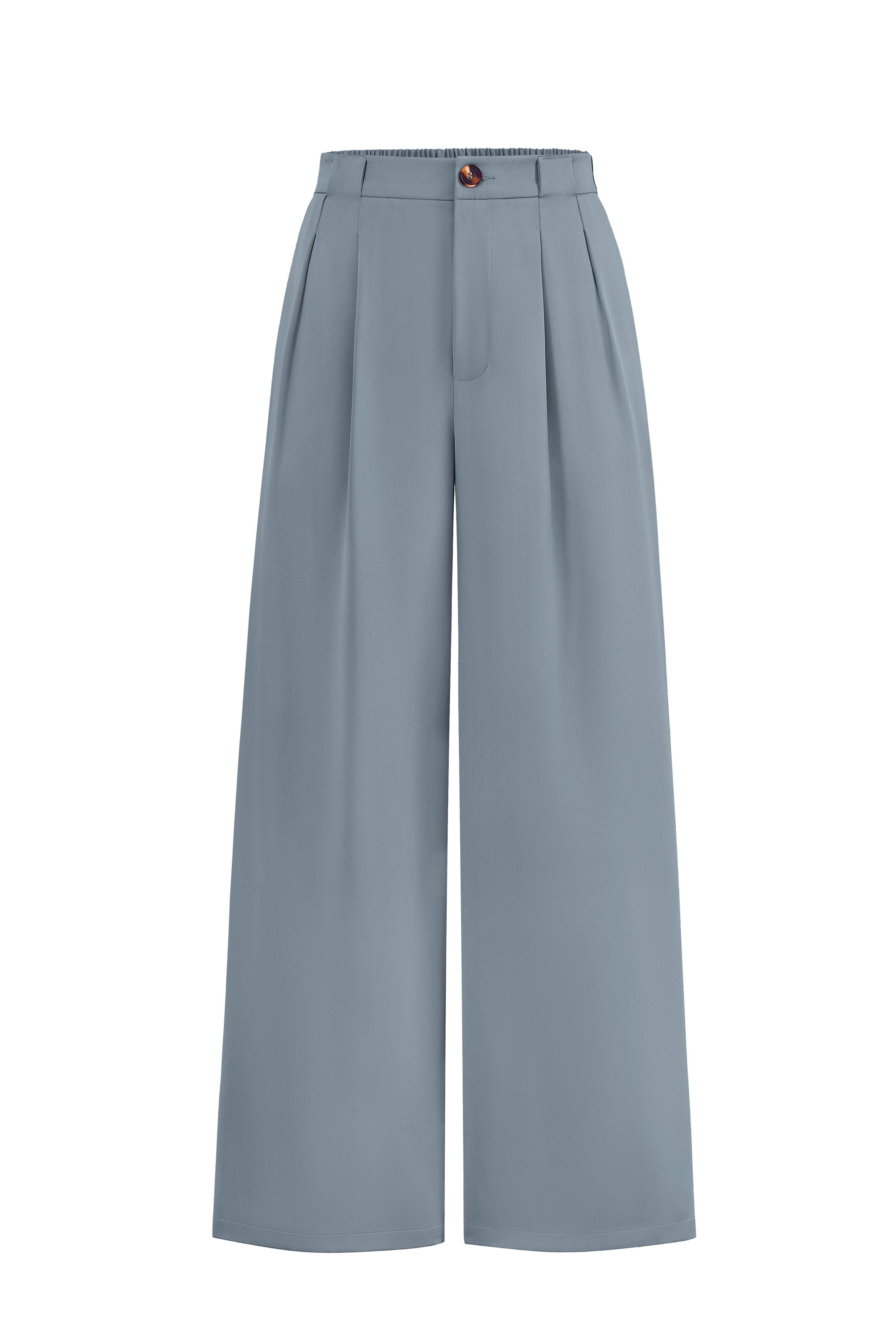 KIRUNDO Wide Leg Dress Pants for Women High Waisted Office Work Trousers Business Casual Slacks Button Flowy Palazzo Pant