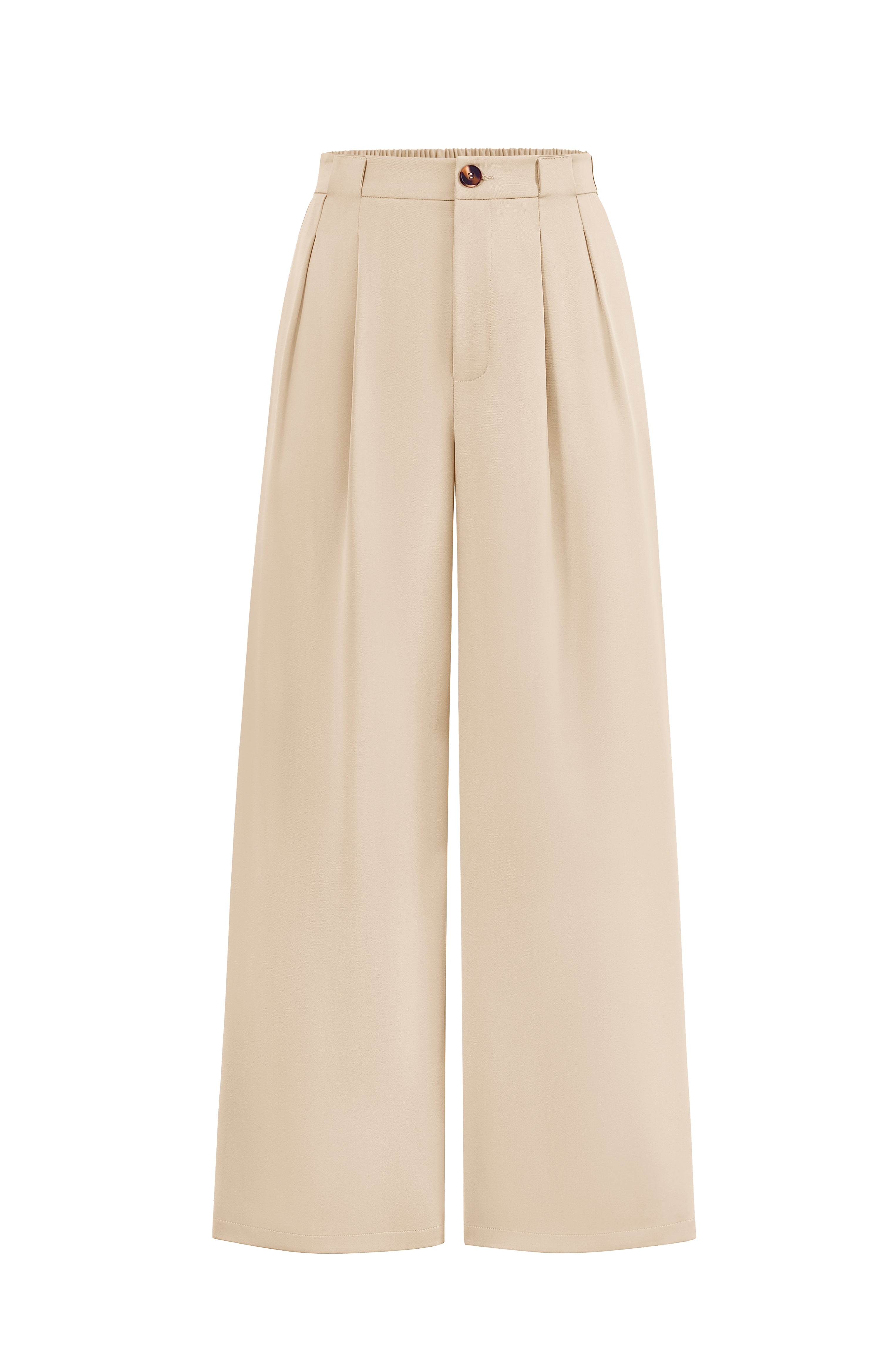 KIRUNDO Wide Leg Dress Pants for Women High Waisted Office Work Trousers Business Casual Slacks Button Flowy Palazzo Pant