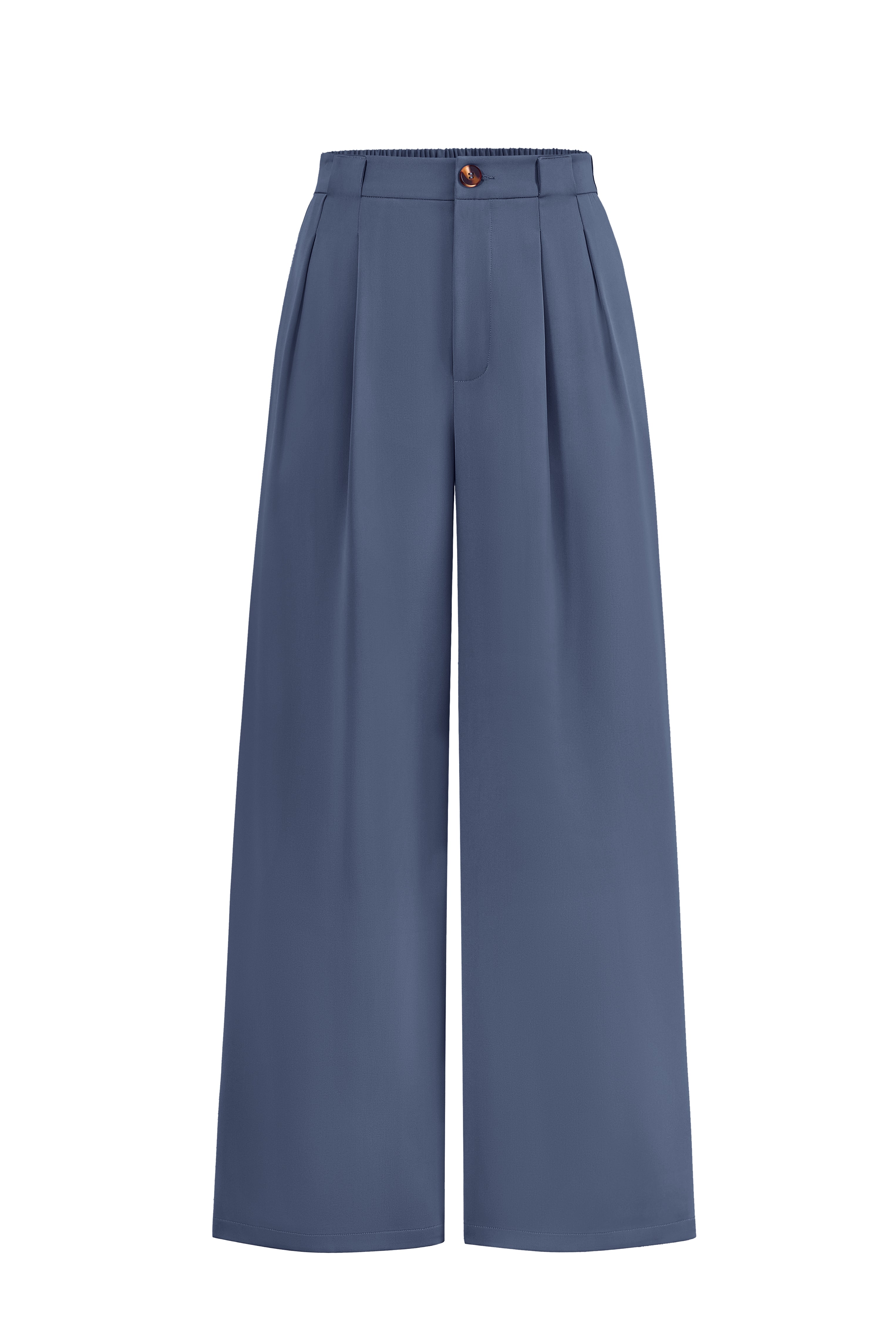 KIRUNDO Wide Leg Dress Pants for Women High Waisted Office Work Trousers Business Casual Slacks Button Flowy Palazzo Pant