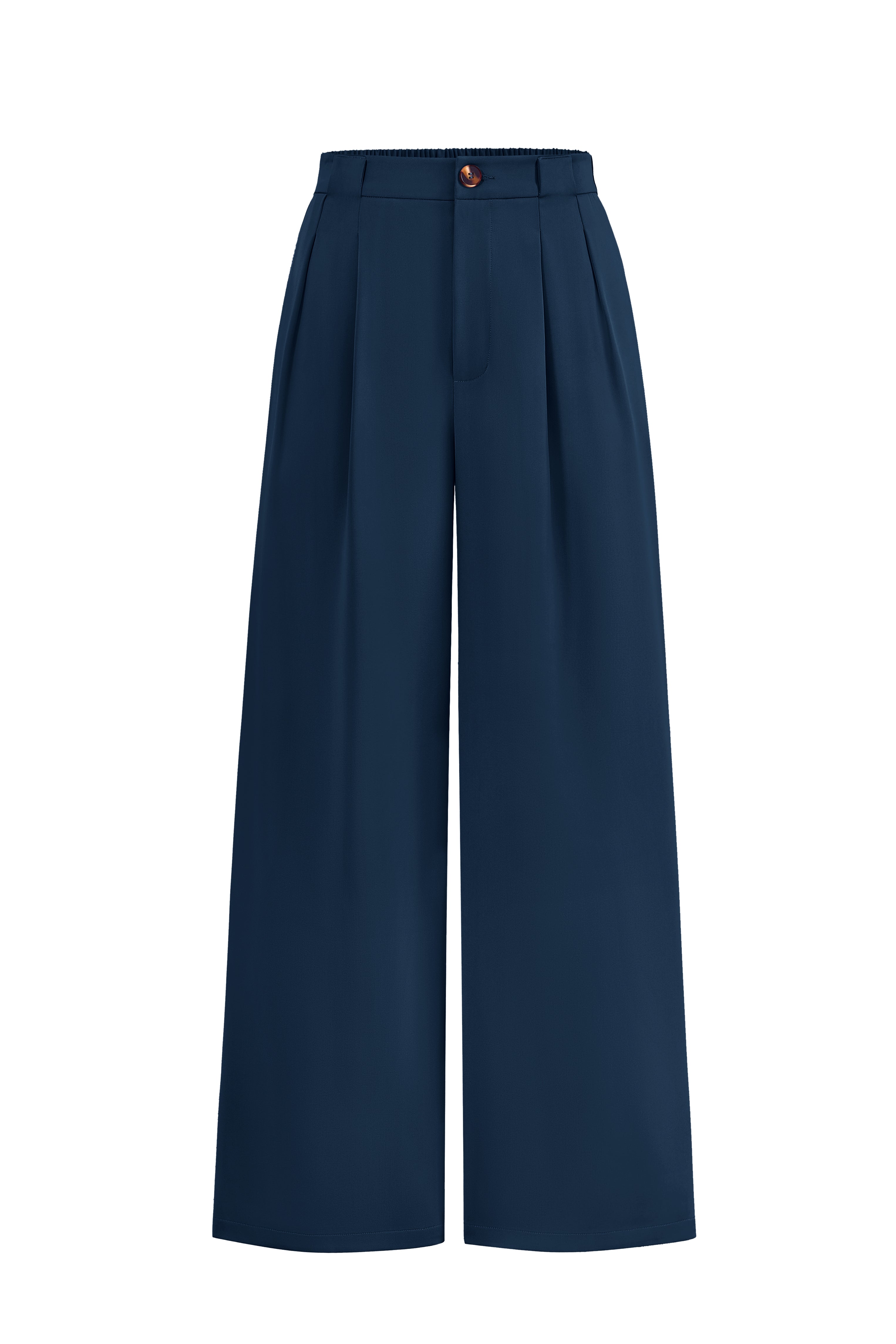 KIRUNDO Wide Leg Dress Pants for Women High Waisted Office Work Trousers Business Casual Slacks Button Flowy Palazzo Pant