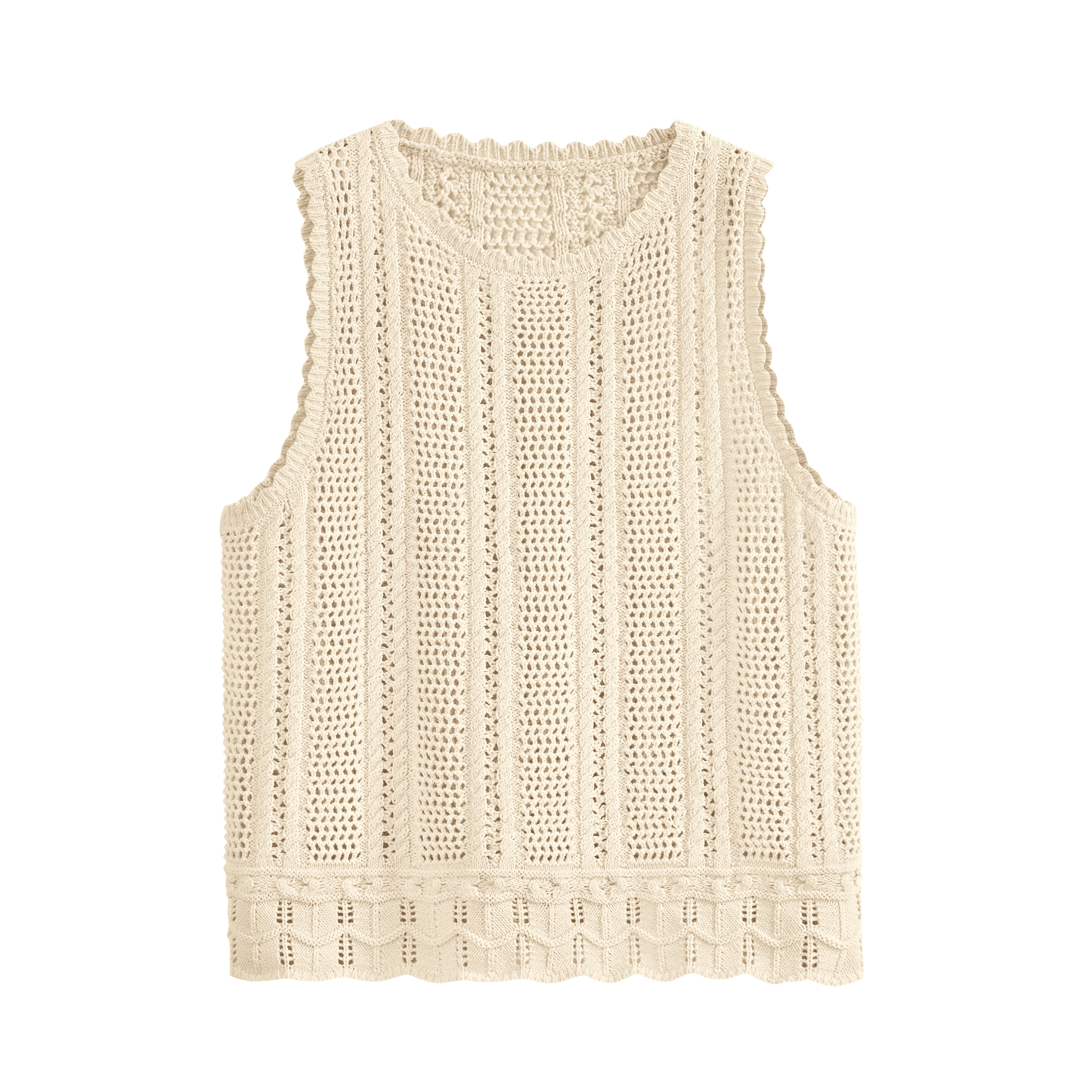 KIRUNDO Beach Vacation Clothes for Women Spring Summer Crochet Sweater Vest Tank Tops Cover Ups Resort Cruise Outfits 2026