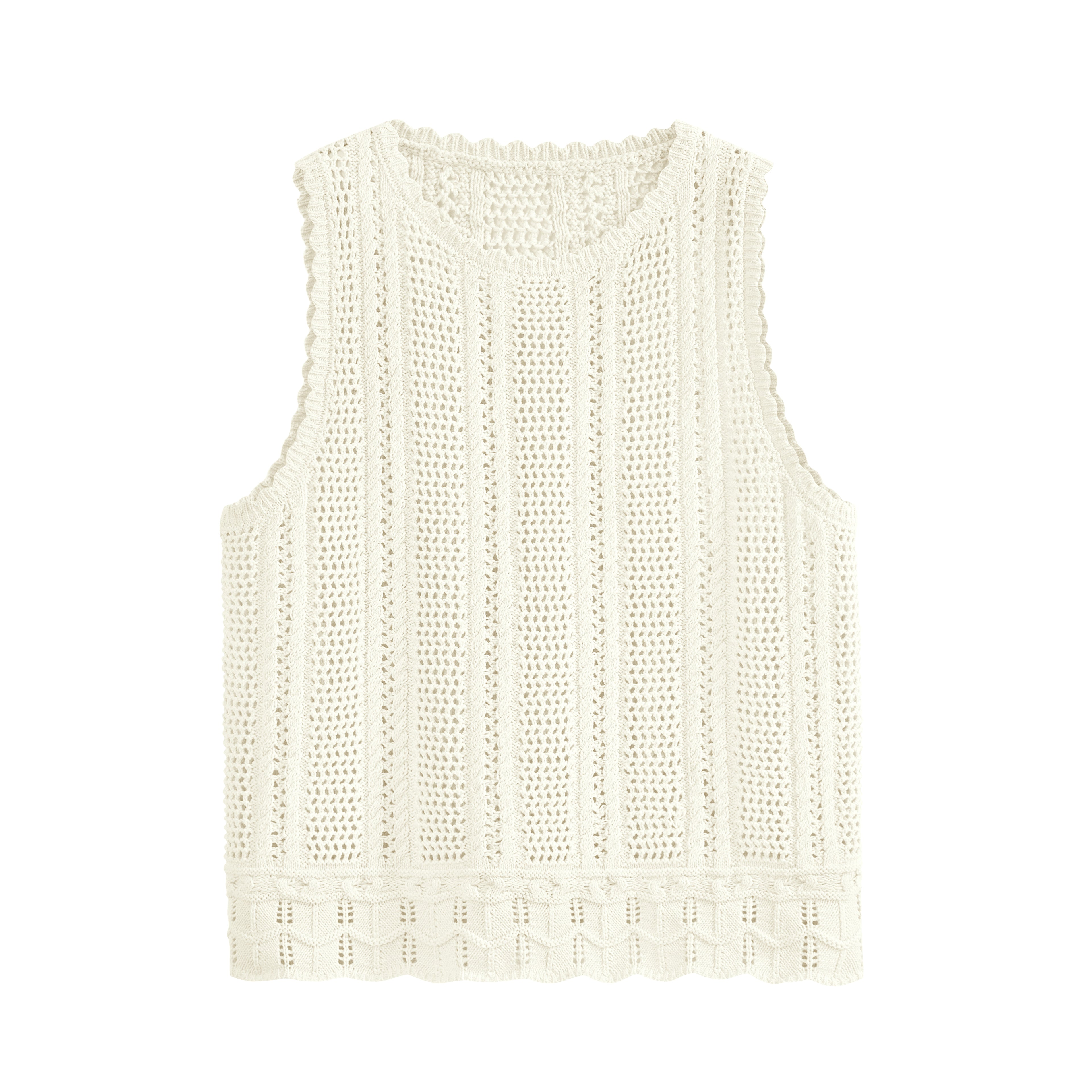 KIRUNDO Beach Vacation Clothes for Women Spring Summer Crochet Sweater Vest Tank Tops Cover Ups Resort Cruise Outfits 2026