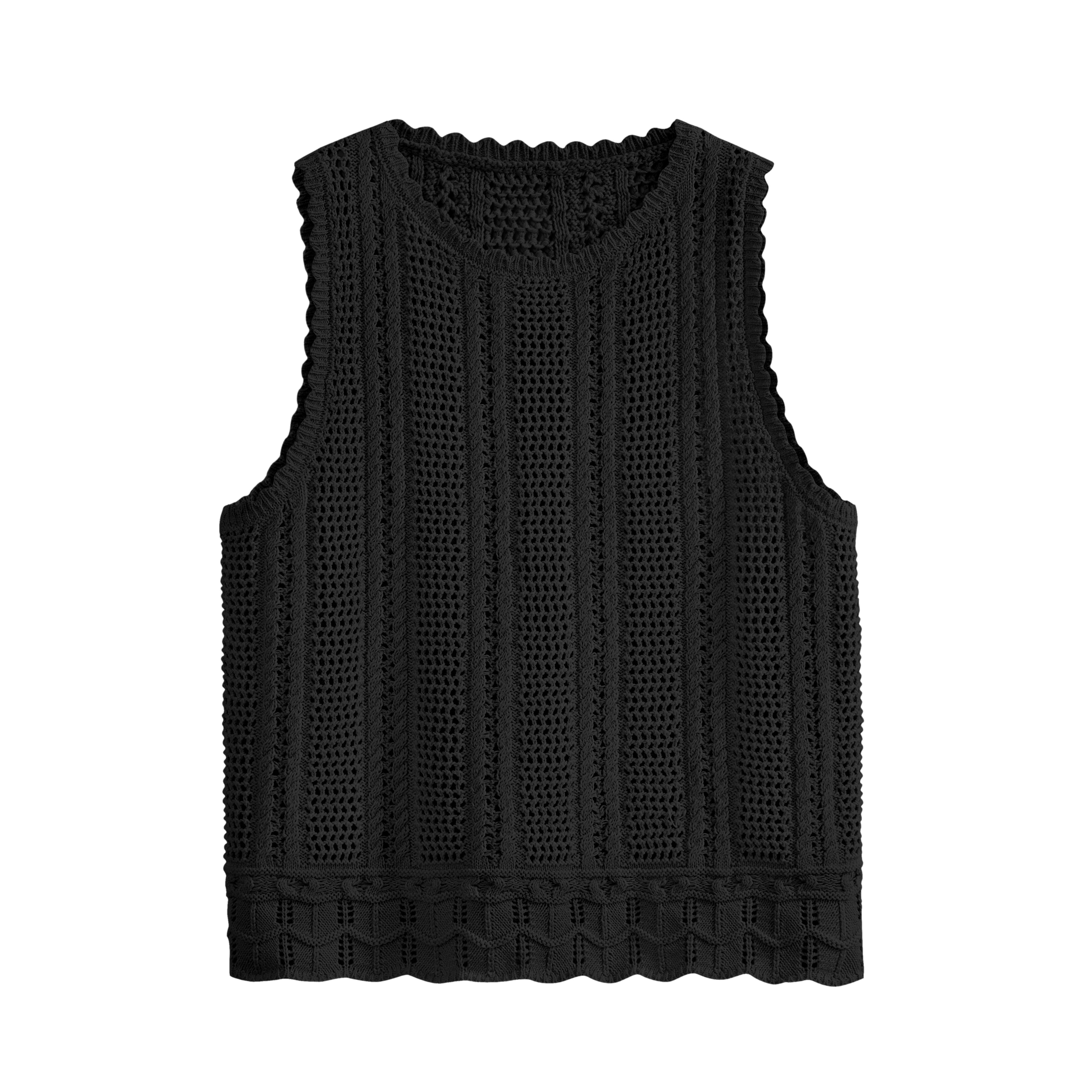 KIRUNDO Beach Vacation Clothes for Women Spring Summer Crochet Sweater Vest Tank Tops Cover Ups Resort Cruise Outfits 2026