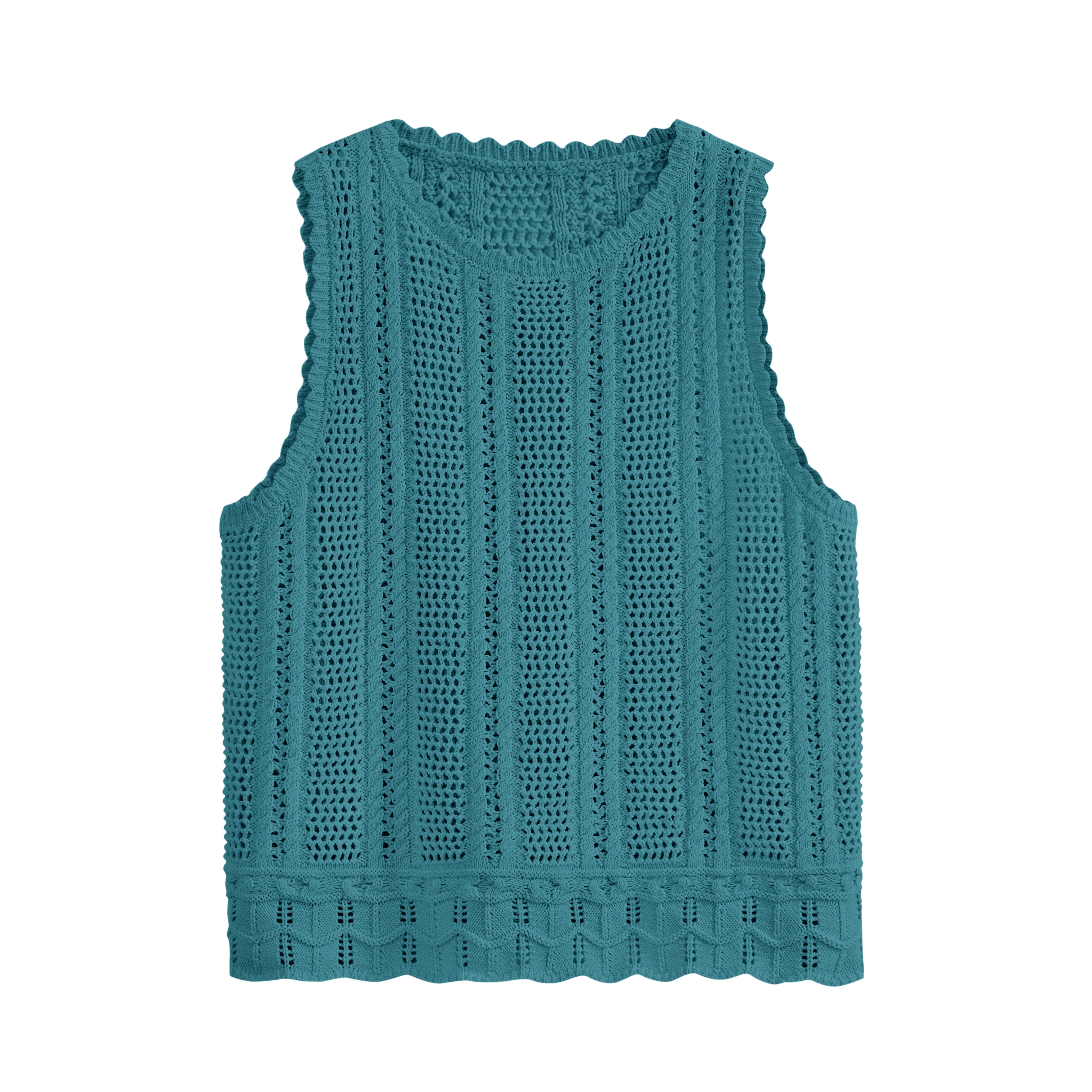 KIRUNDO Beach Vacation Clothes for Women Spring Summer Crochet Sweater Vest Tank Tops Cover Ups Resort Cruise Outfits 2026