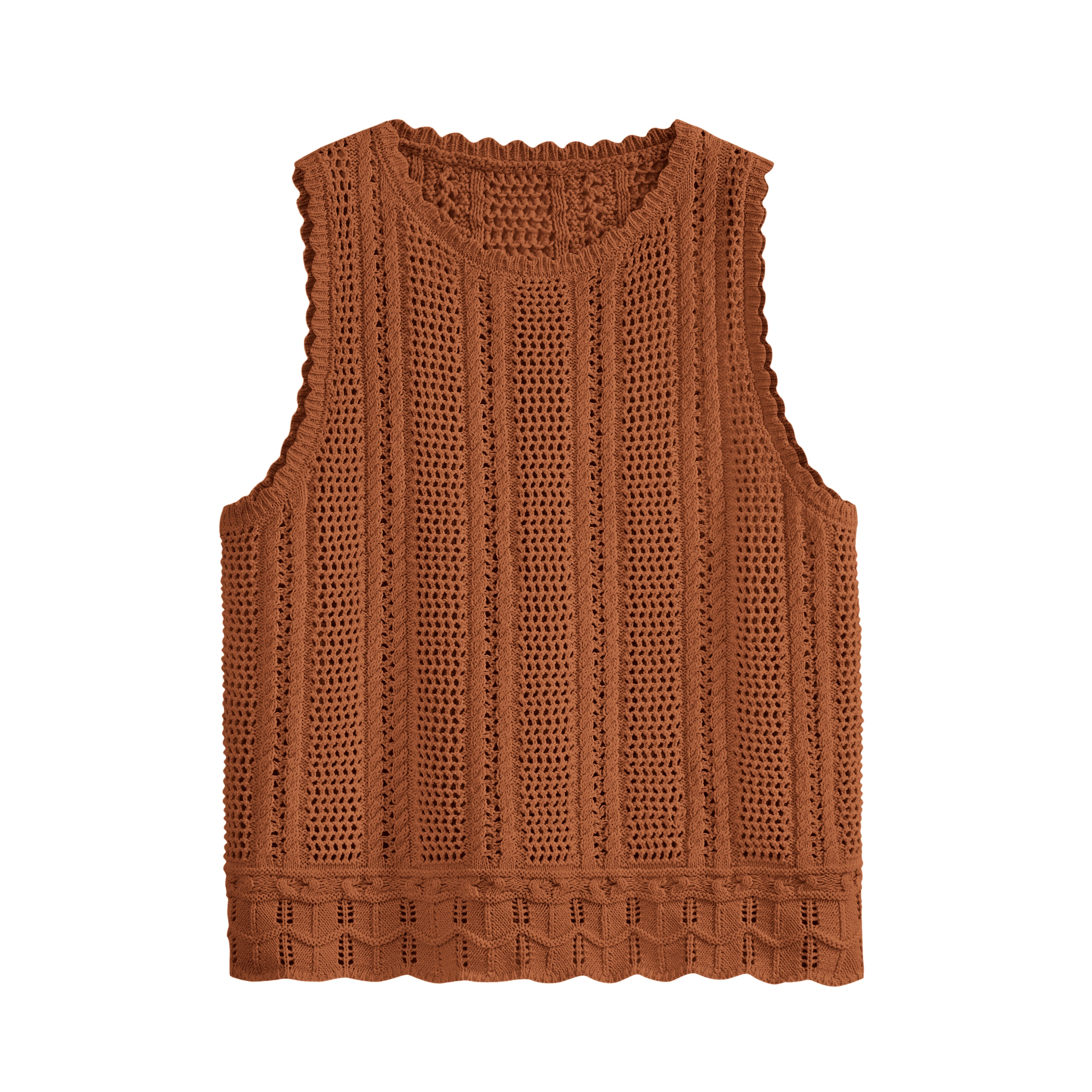 KIRUNDO Beach Vacation Clothes for Women Spring Summer Crochet Sweater Vest Tank Tops Cover Ups Resort Cruise Outfits 2026
