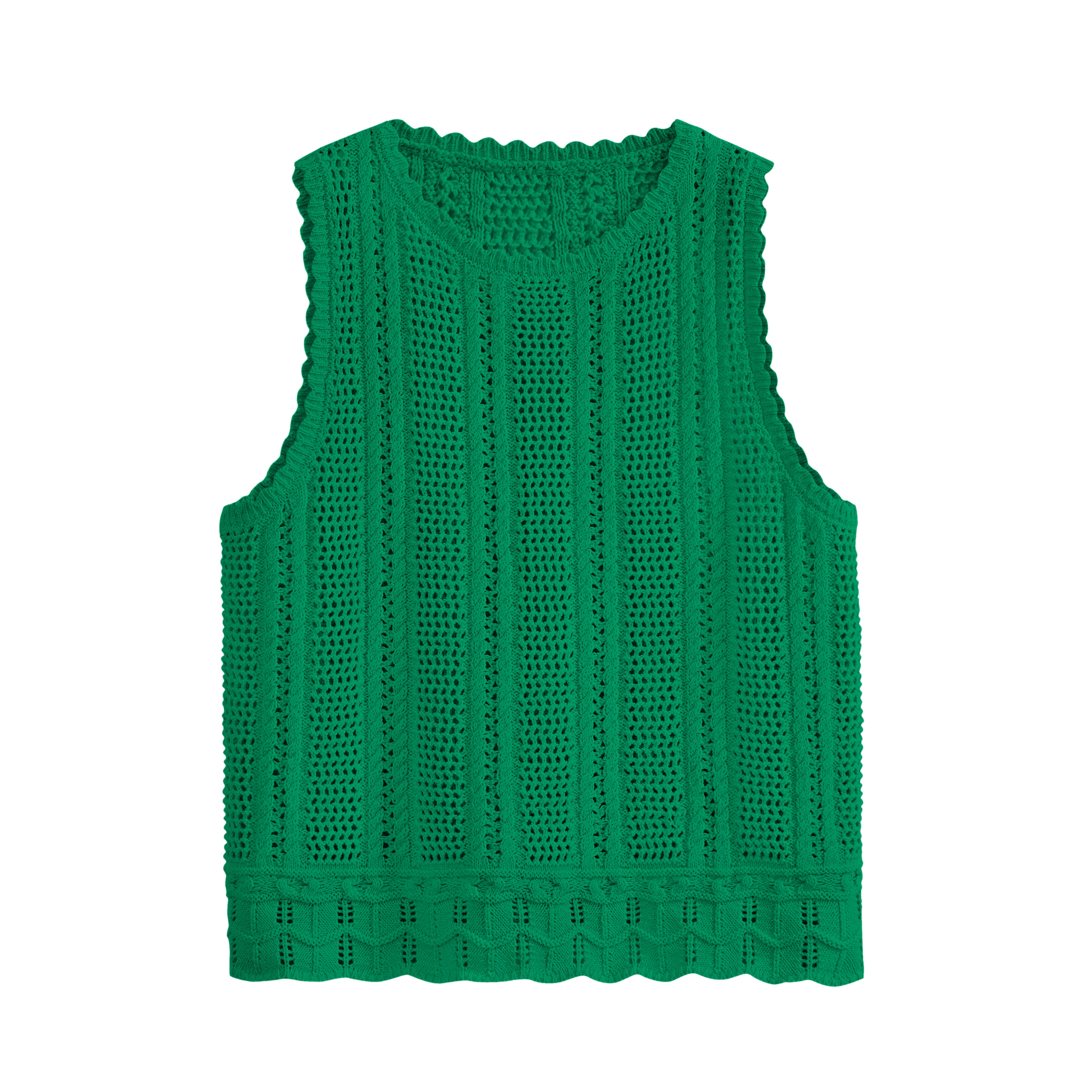 KIRUNDO Beach Vacation Clothes for Women Spring Summer Crochet Sweater Vest Tank Tops Cover Ups Resort Cruise Outfits 2026