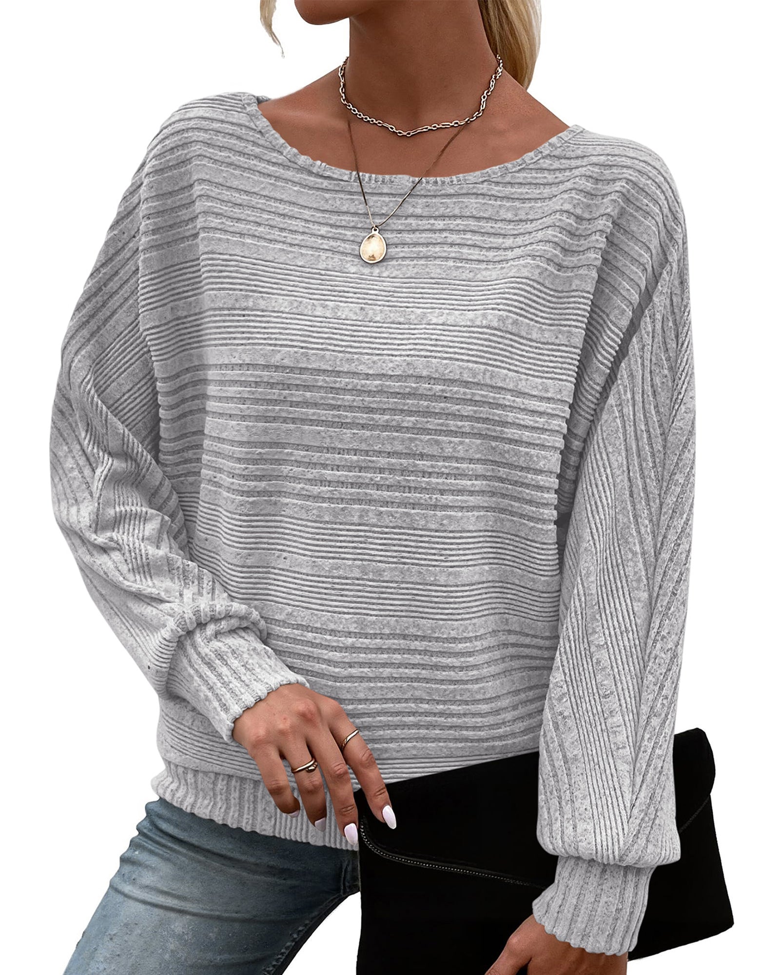 KIRUNDO Long Sleeve Shirts For Women 2026 Fall Oversized Casual Tunic Tops
