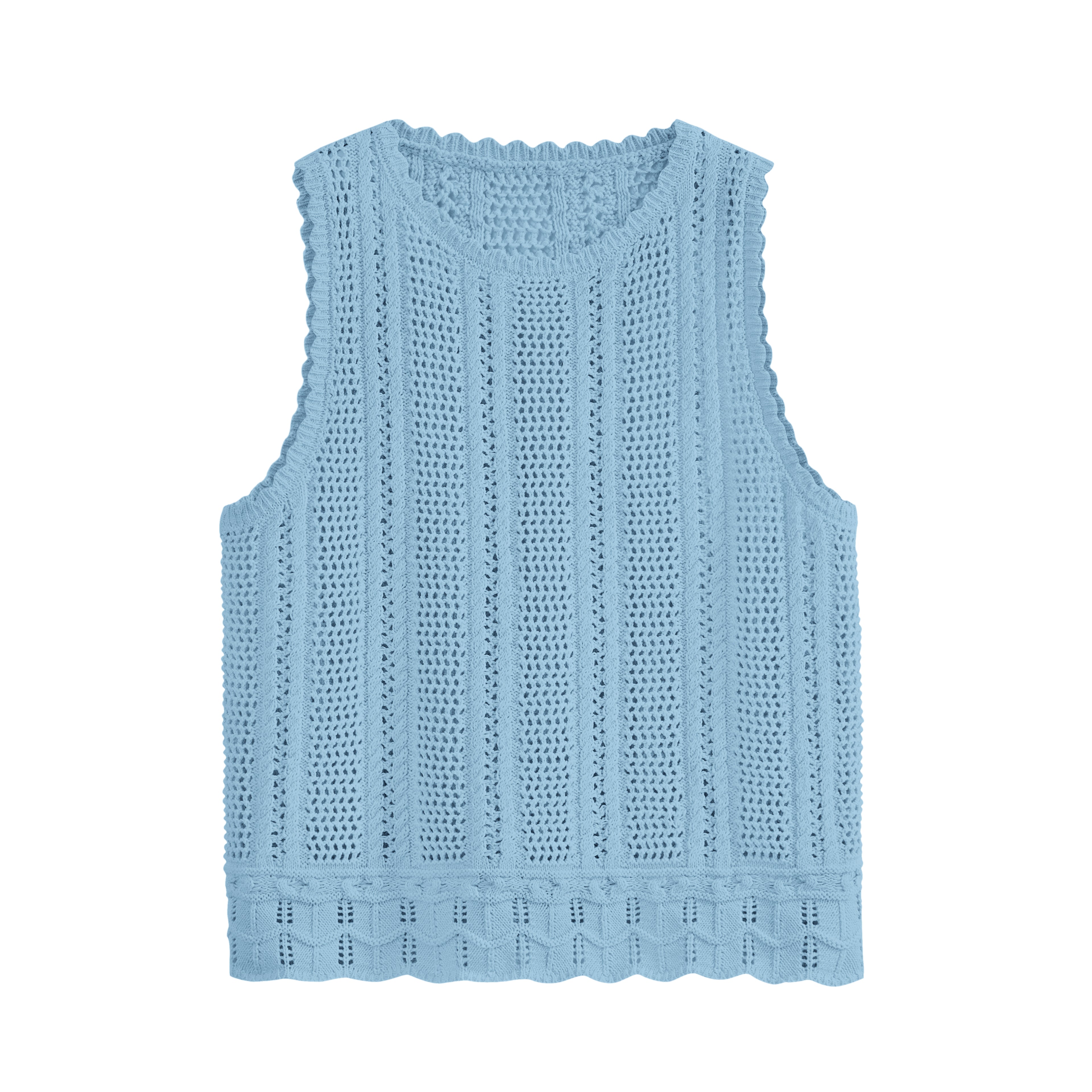 KIRUNDO Beach Vacation Clothes for Women Spring Summer Crochet Sweater Vest Tank Tops Cover Ups Resort Cruise Outfits 2026