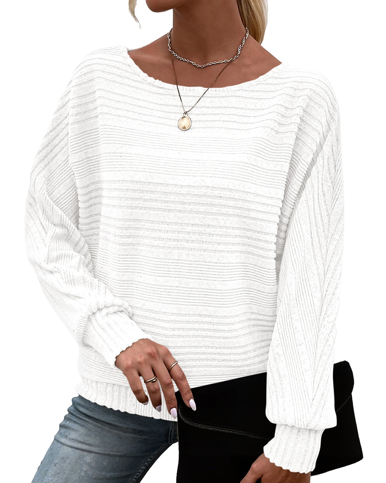 KIRUNDO Long Sleeve Shirts For Women 2026 Fall Oversized Casual Tunic Tops